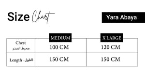 YARA ABAYA SIZE CHART-14