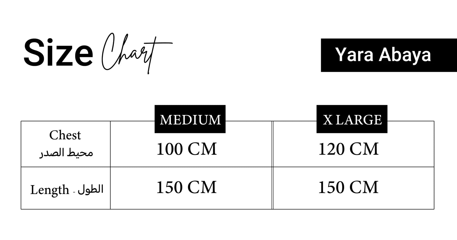 YARA ABAYA SIZE CHART-14