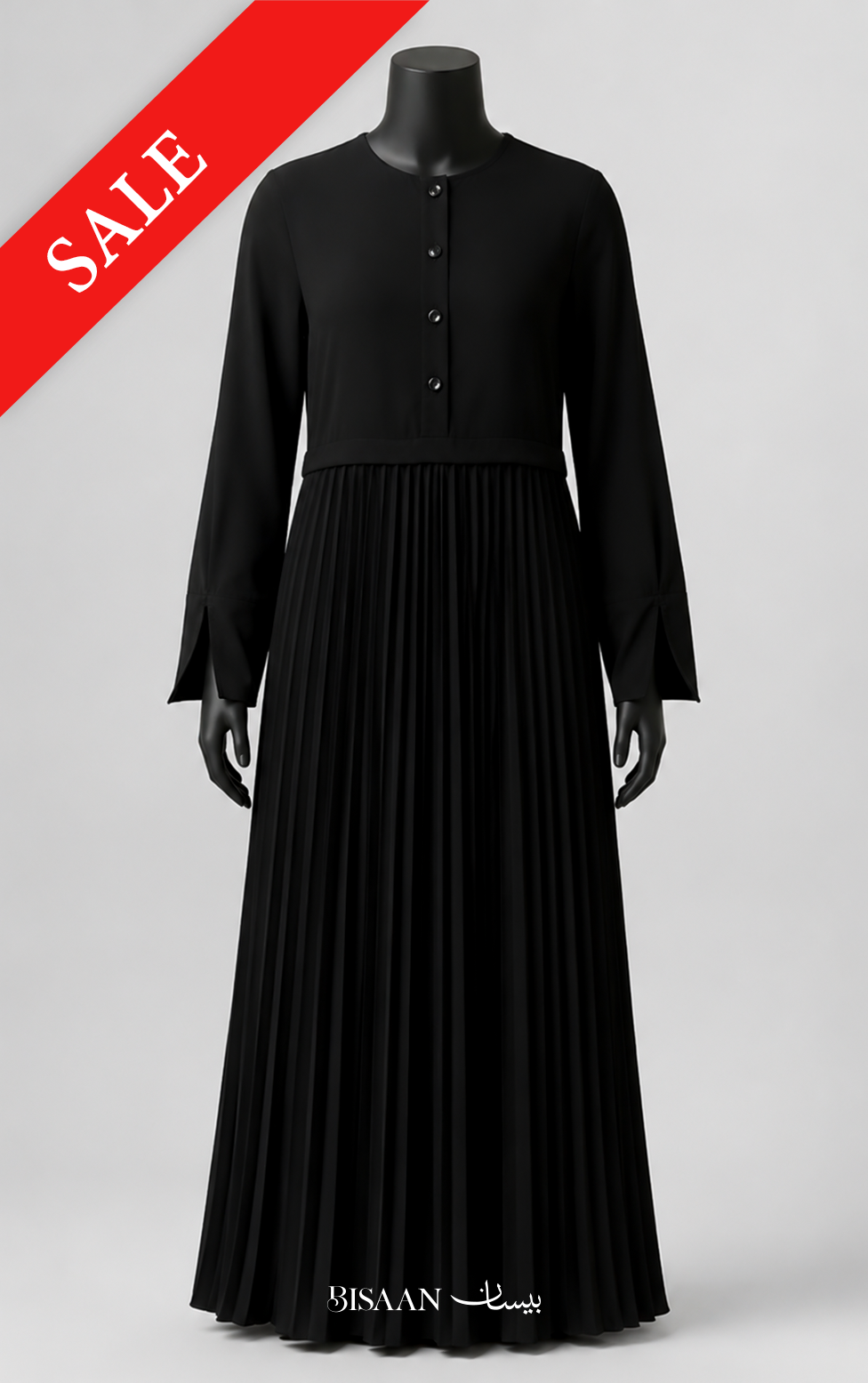 Sham Pleated Abaya
